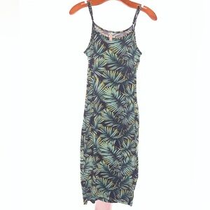 Tropical Leaf Print Dress